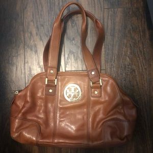 Tan leather Tory Burch shoulder bag